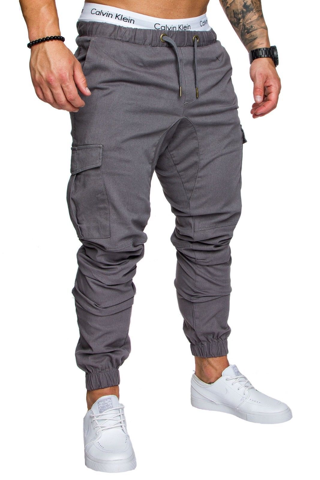 mens elastic joggers